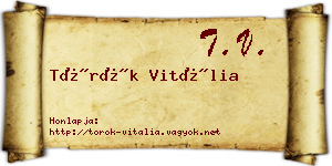 Török Vitália névjegykártya